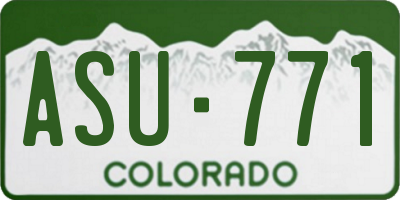 CO license plate ASU771