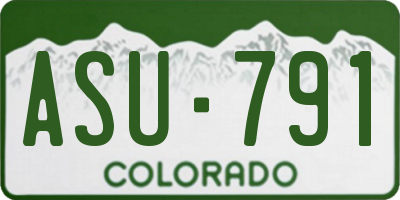 CO license plate ASU791