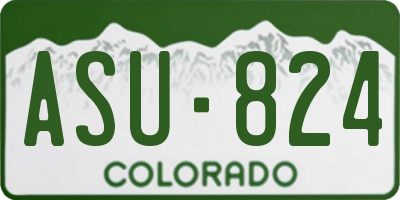 CO license plate ASU824