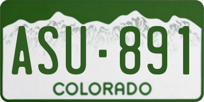 CO license plate ASU891