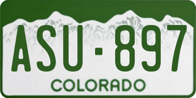 CO license plate ASU897