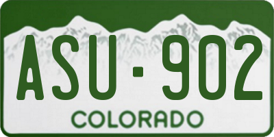 CO license plate ASU902