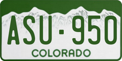 CO license plate ASU950