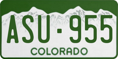 CO license plate ASU955