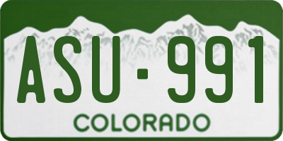 CO license plate ASU991