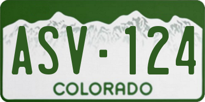 CO license plate ASV124