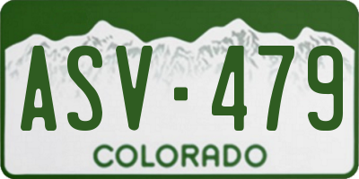 CO license plate ASV479