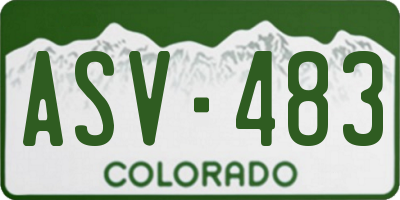 CO license plate ASV483