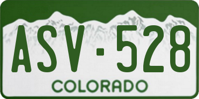 CO license plate ASV528