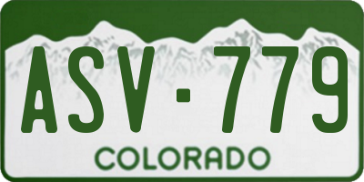 CO license plate ASV779