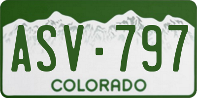 CO license plate ASV797