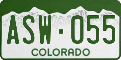 CO license plate ASW055