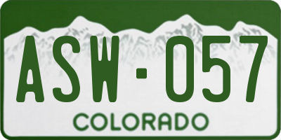 CO license plate ASW057