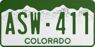 CO license plate ASW411