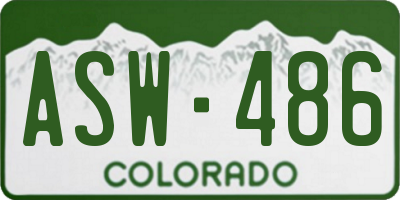 CO license plate ASW486
