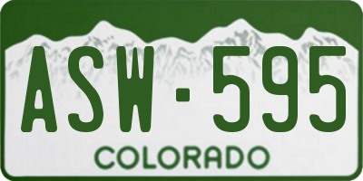 CO license plate ASW595