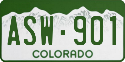CO license plate ASW901