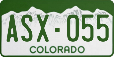 CO license plate ASX055
