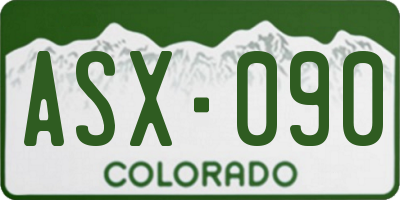 CO license plate ASX090