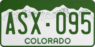 CO license plate ASX095