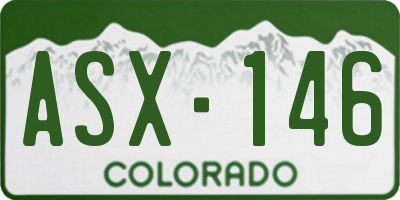 CO license plate ASX146