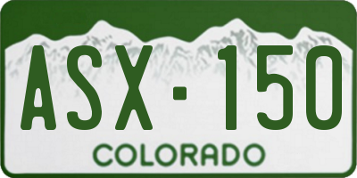 CO license plate ASX150