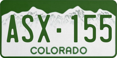 CO license plate ASX155