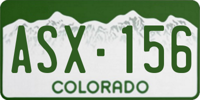 CO license plate ASX156