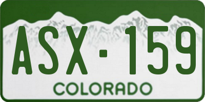 CO license plate ASX159