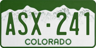 CO license plate ASX241