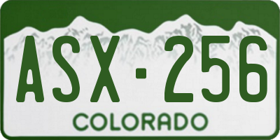 CO license plate ASX256