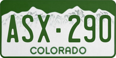 CO license plate ASX290