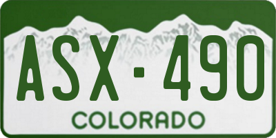 CO license plate ASX490