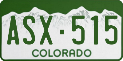 CO license plate ASX515