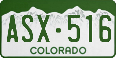 CO license plate ASX516