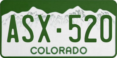 CO license plate ASX520