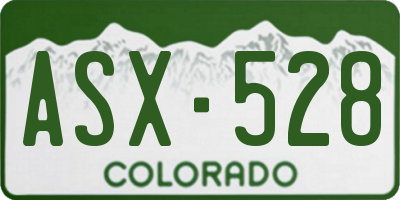 CO license plate ASX528