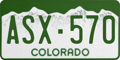 CO license plate ASX570