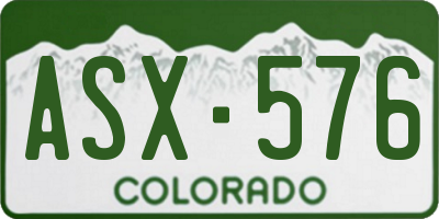CO license plate ASX576