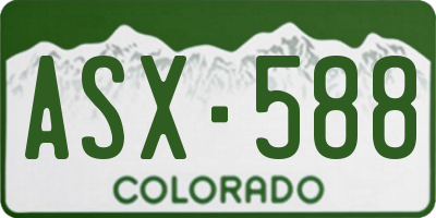 CO license plate ASX588