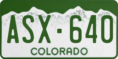 CO license plate ASX640