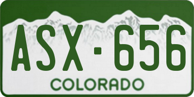 CO license plate ASX656