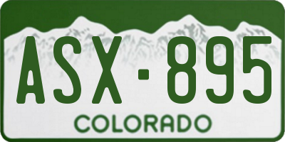 CO license plate ASX895
