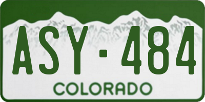 CO license plate ASY484