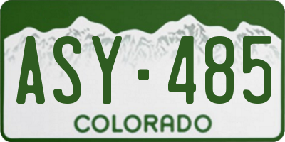 CO license plate ASY485