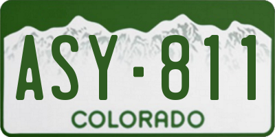 CO license plate ASY811