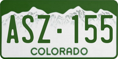 CO license plate ASZ155