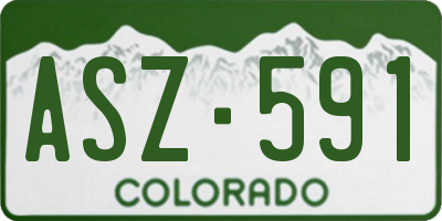 CO license plate ASZ591