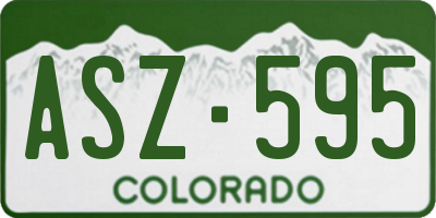CO license plate ASZ595