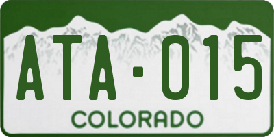 CO license plate ATA015
